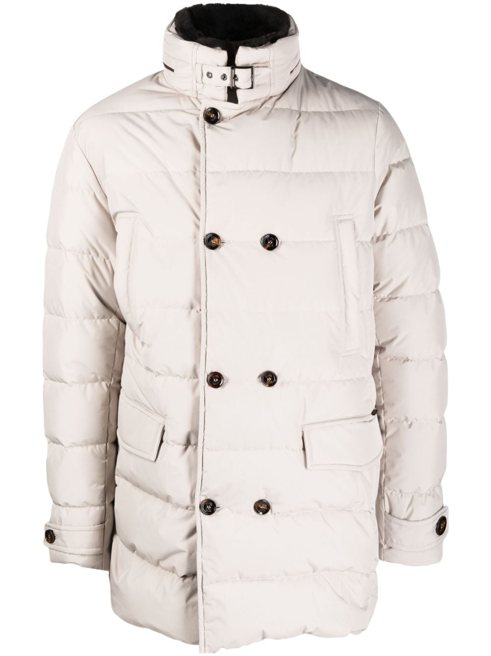 Moorer high-neck padded jacket - Neutrals von Moorer