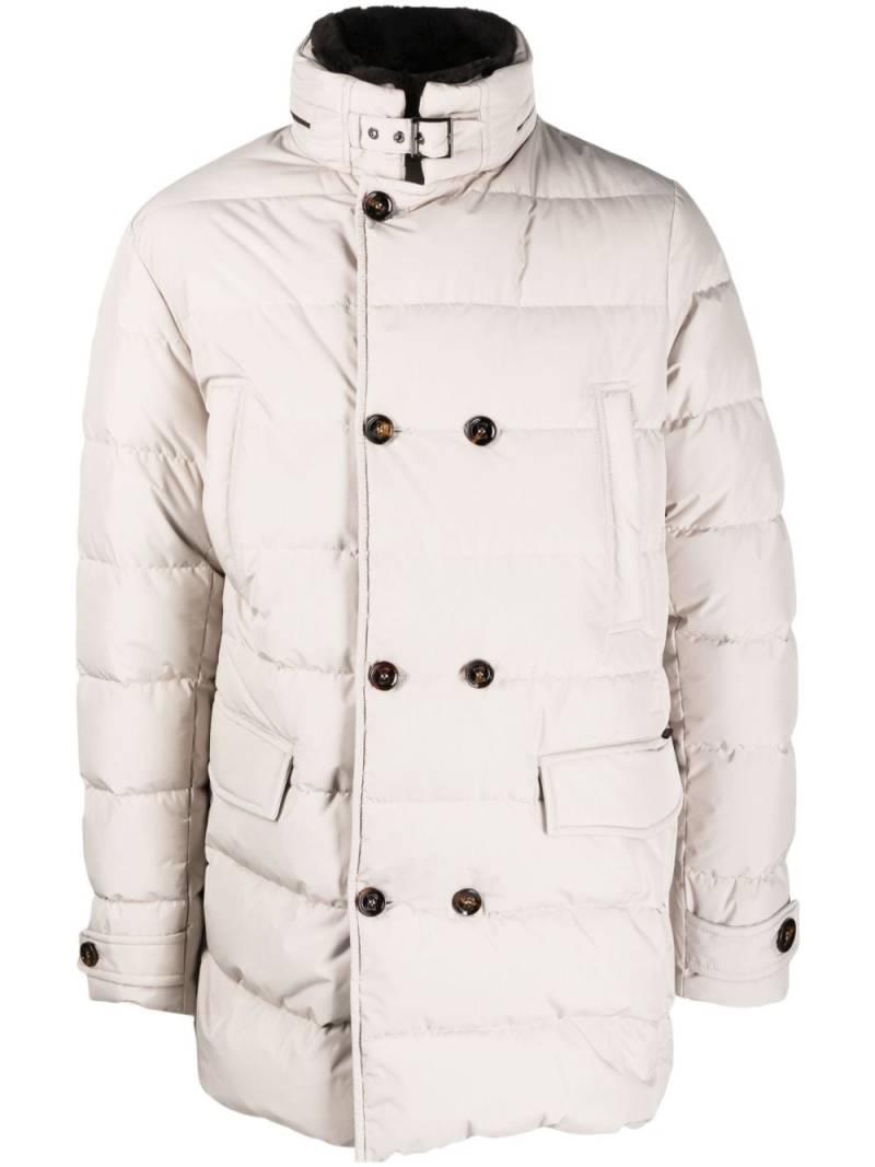 Moorer high-neck padded jacket - Neutrals von Moorer