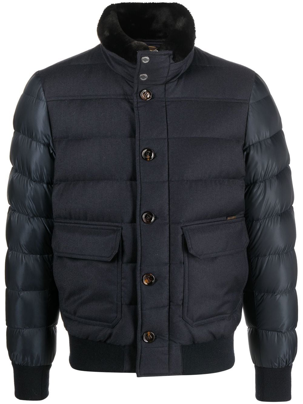 Moorer high-neck quilted down jacket - Blue von Moorer