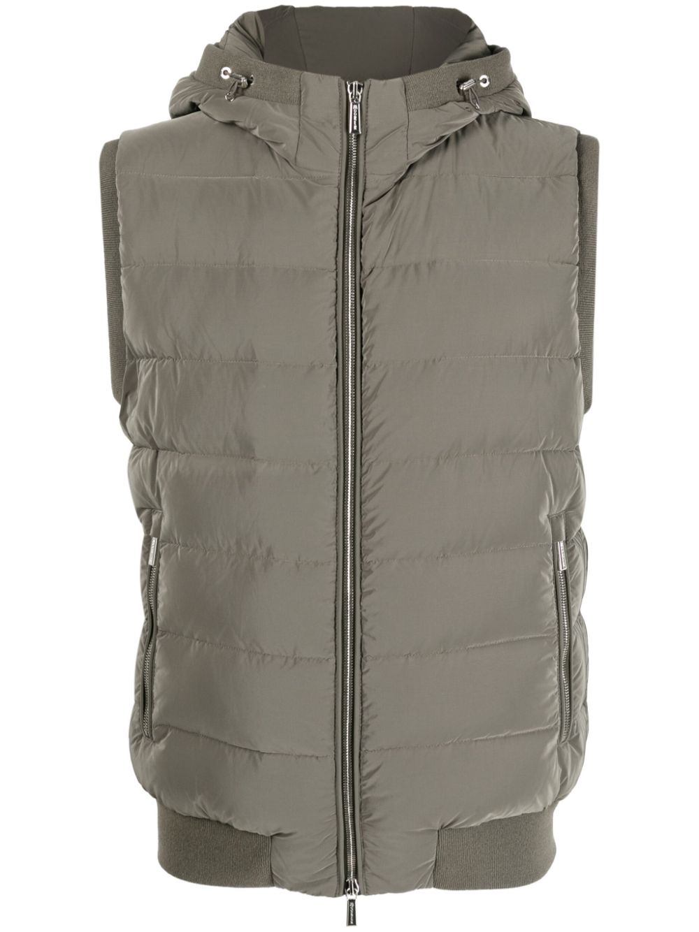 Moorer hooded padded gilet - Green von Moorer