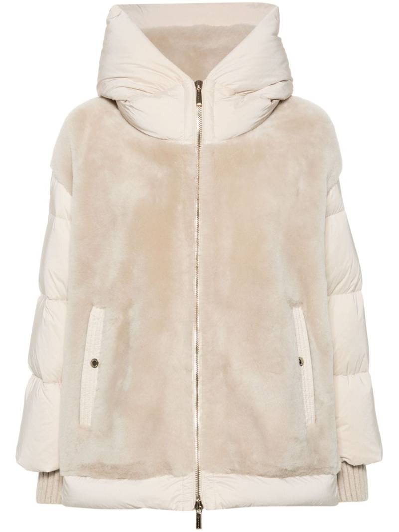 Moorer hooded padded jacket - Neutrals von Moorer