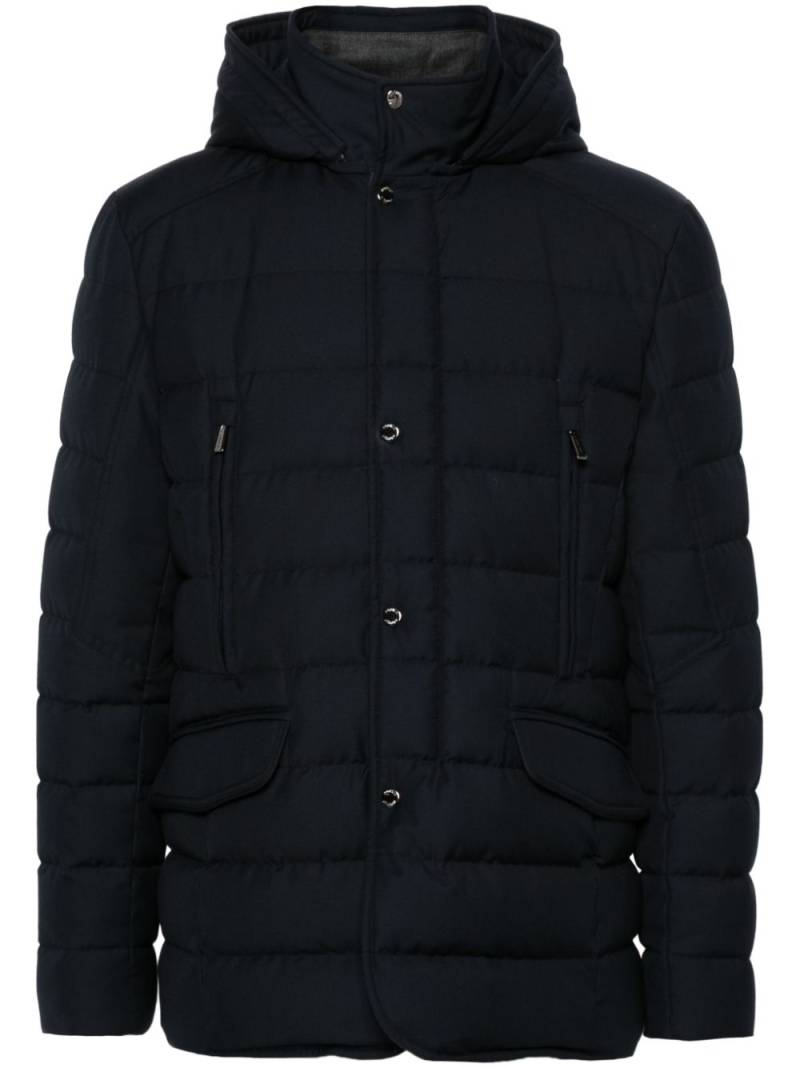 Moorer hooded puffer jacket - Blue von Moorer