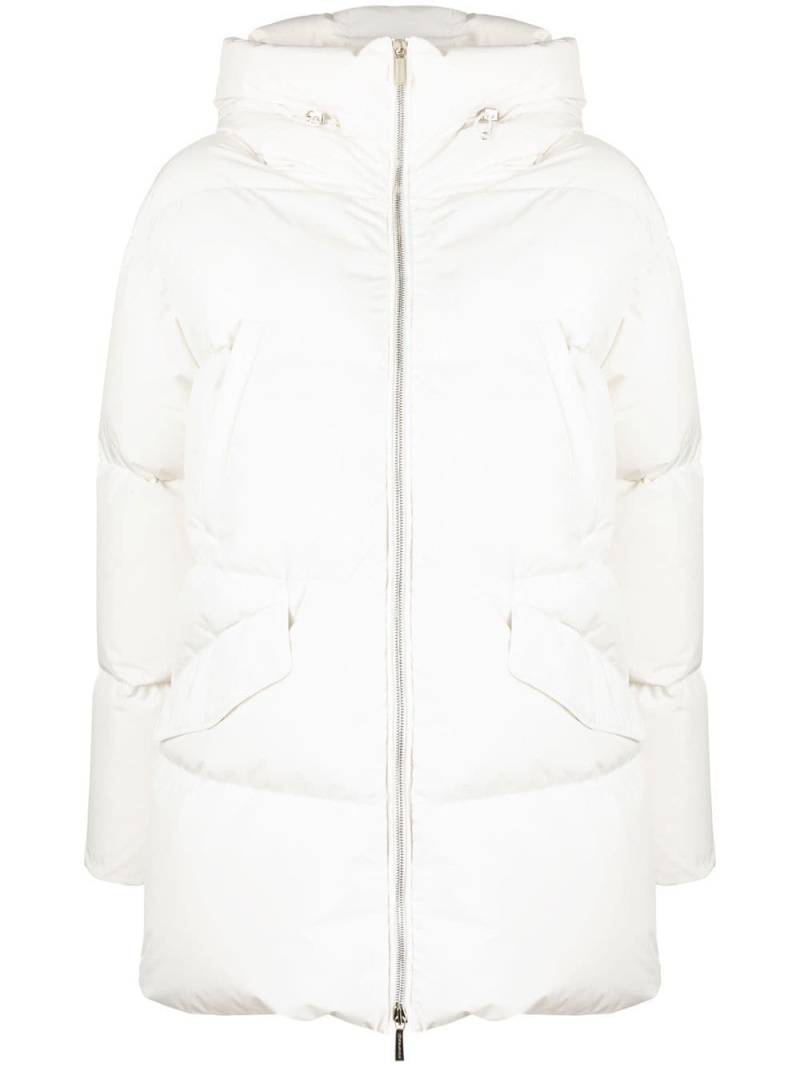 Moorer hooded quilted padded coat - White von Moorer