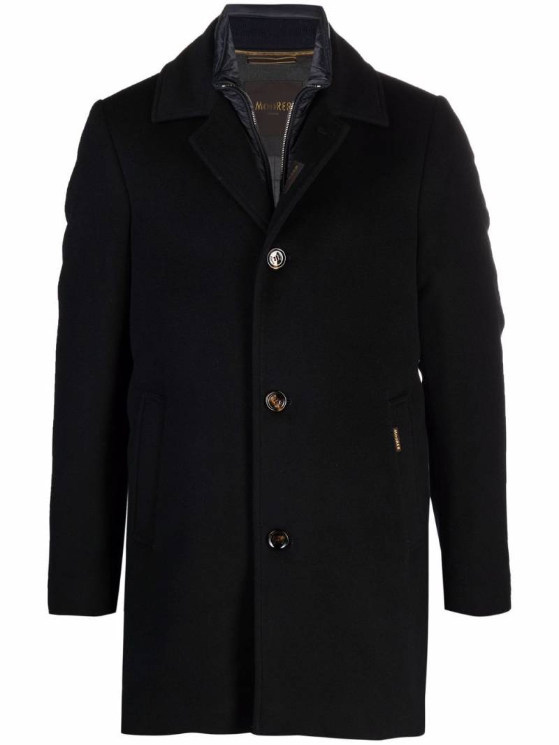 Moorer layered single-breasted wool coat - Blue von Moorer