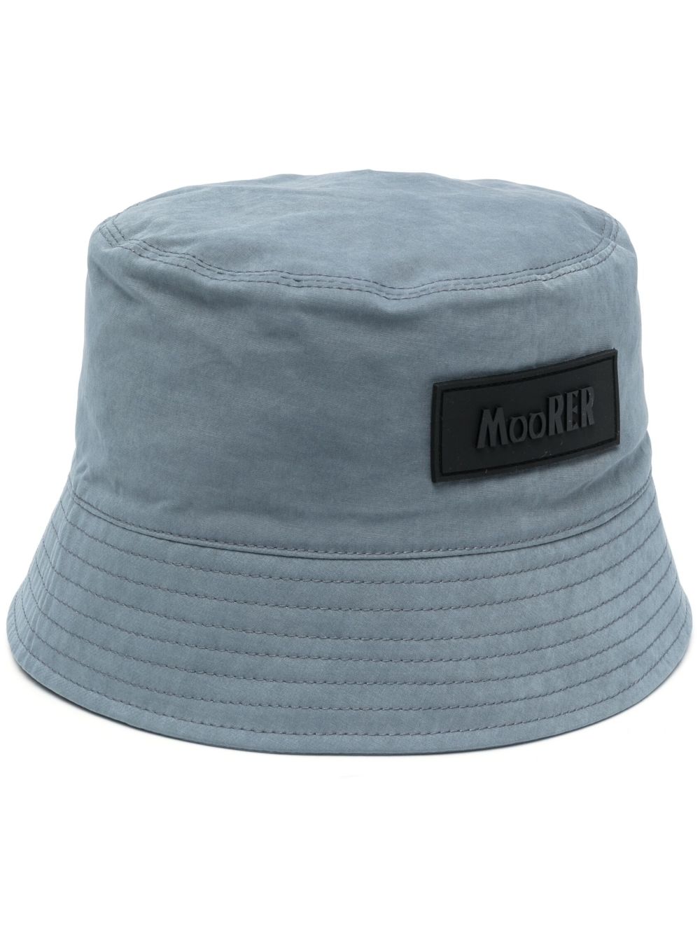 Moorer logo-patch bucket hat - Blue von Moorer