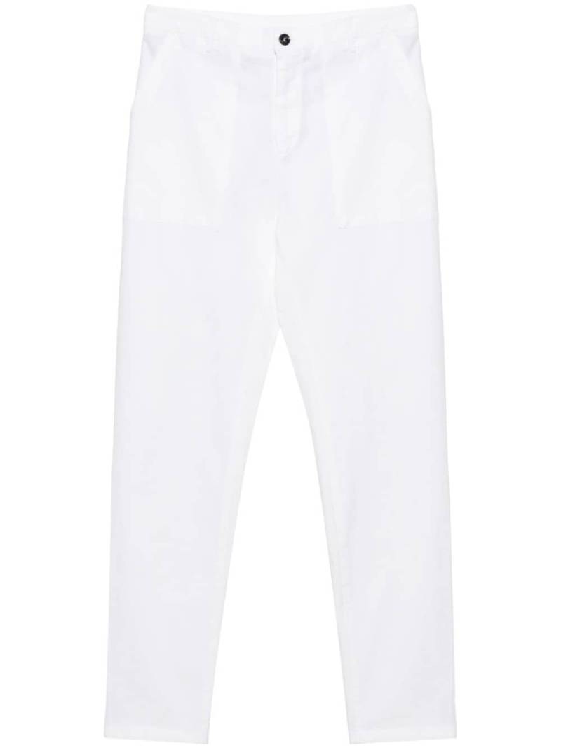 Moorer logo-patch tapered trousers - White von Moorer