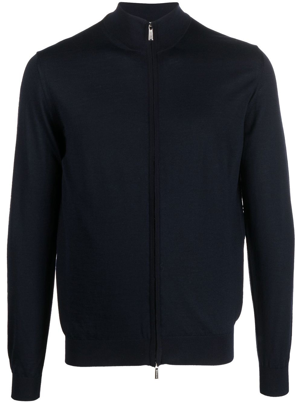 Moorer long-sleeve zip-up cardigan - Blue von Moorer