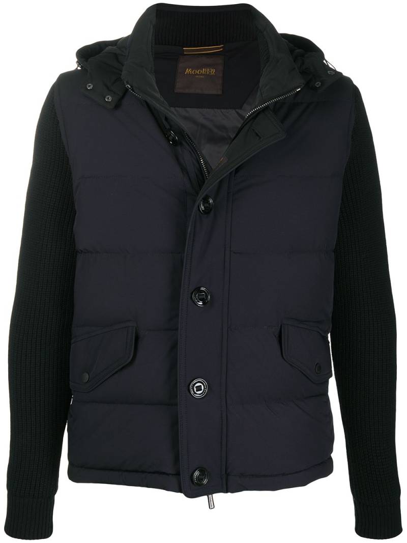 Moorer padded contrast jacket - Blue von Moorer