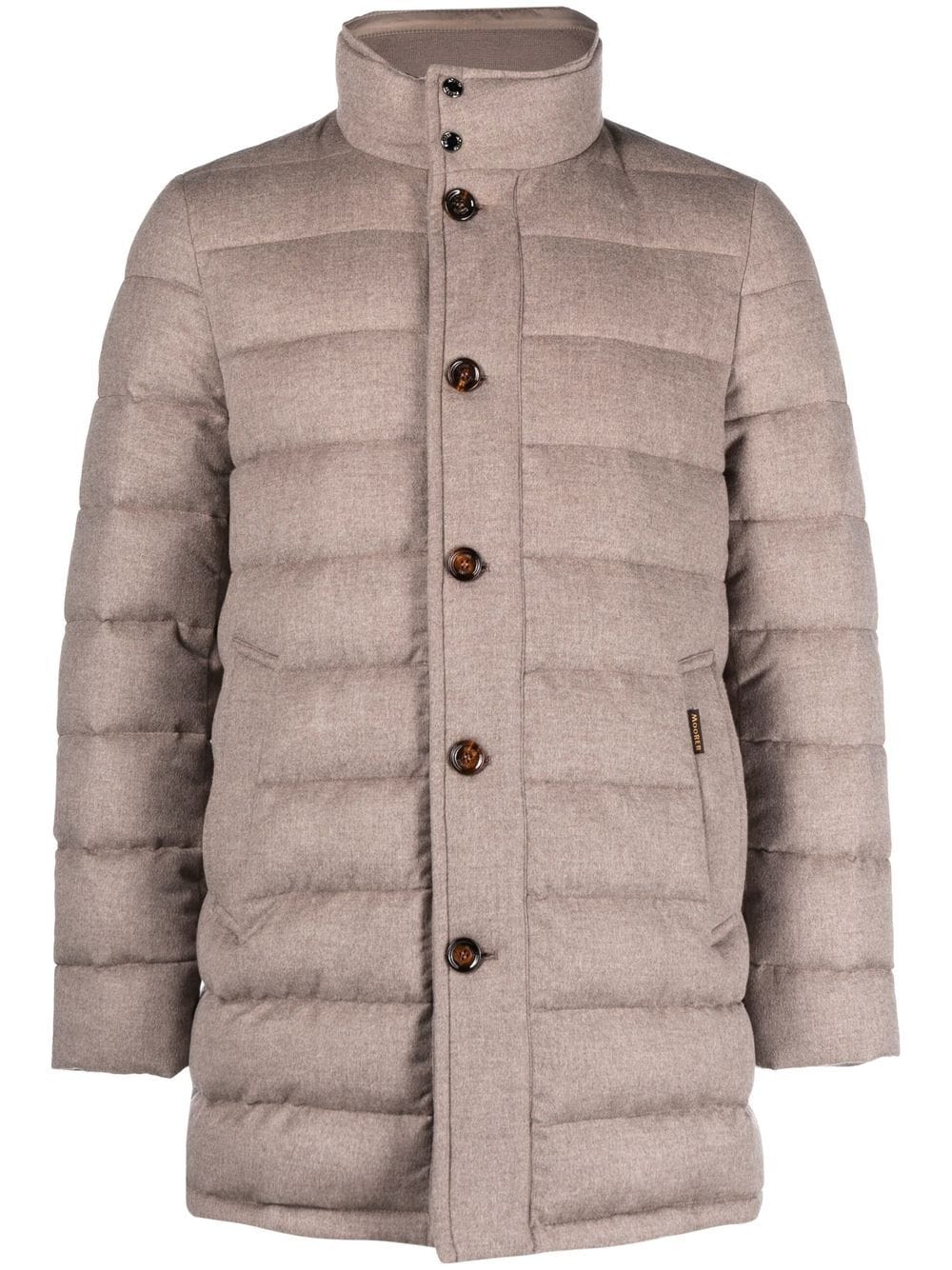 Moorer padded high-neck coat - Neutrals von Moorer