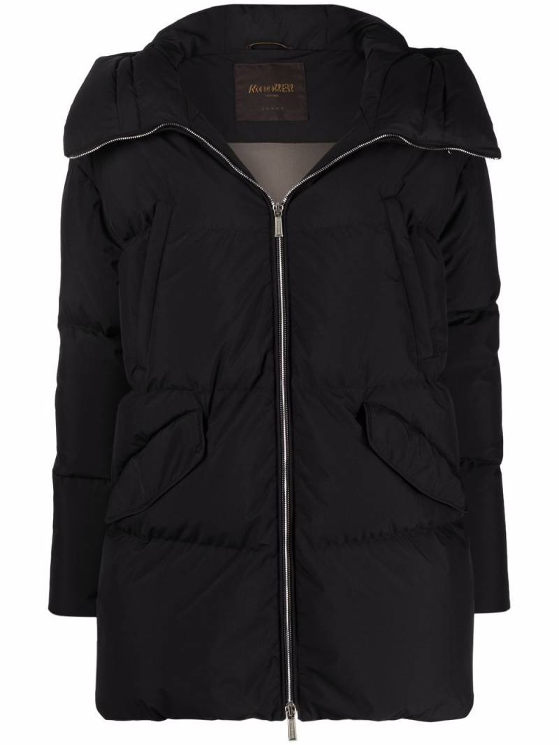 Moorer padded hooded jacket - Black von Moorer