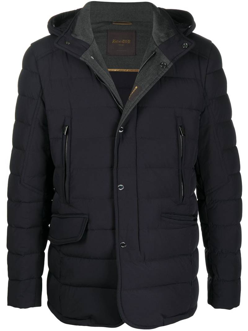 Moorer padded hooded jacket - Blue von Moorer