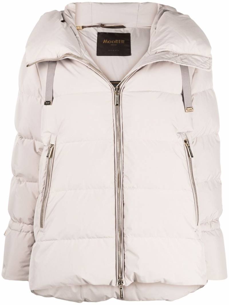 Moorer padded hooded jacket - Neutrals von Moorer