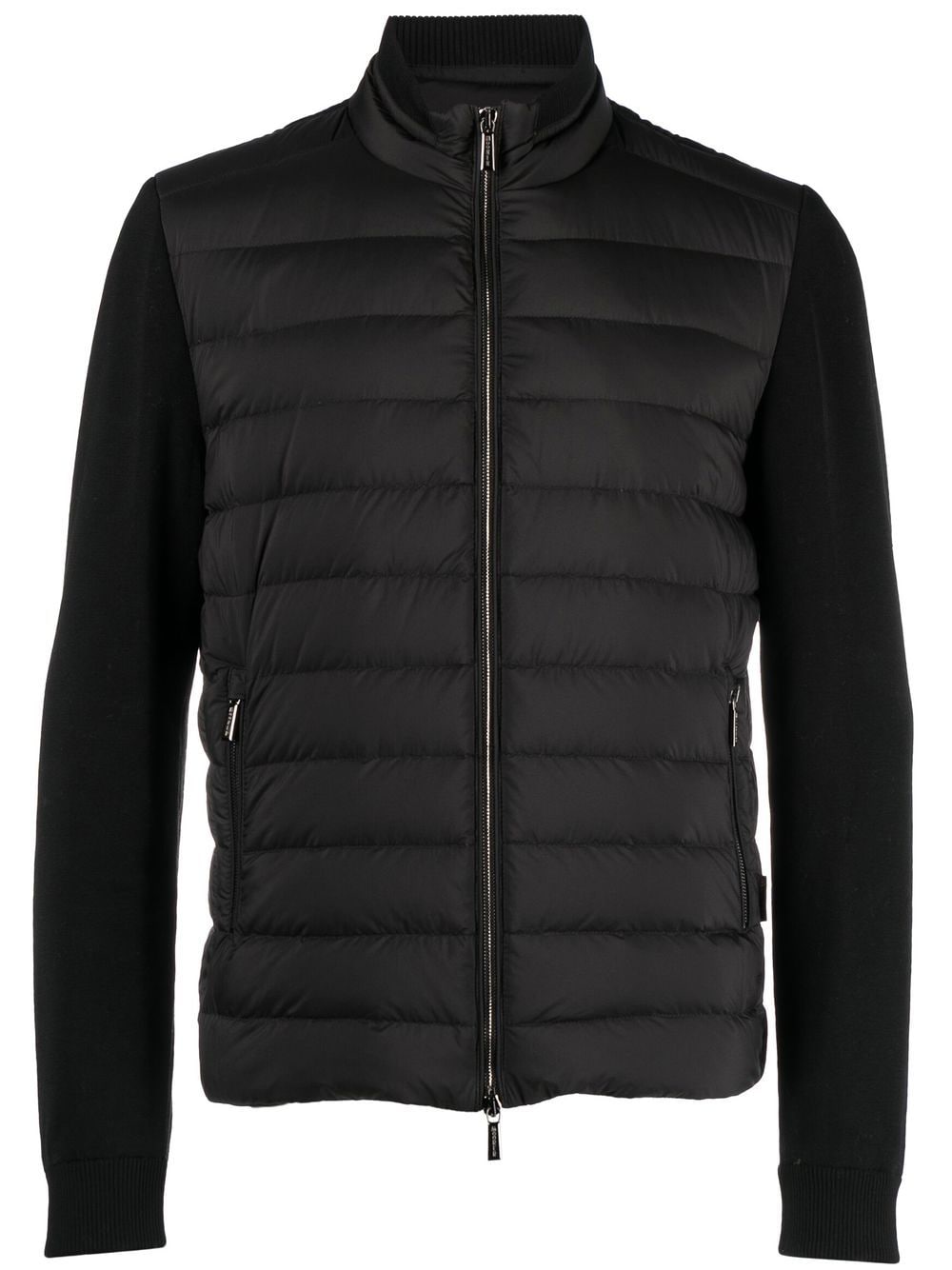 Moorer padded zip-up down gilet - Black von Moorer