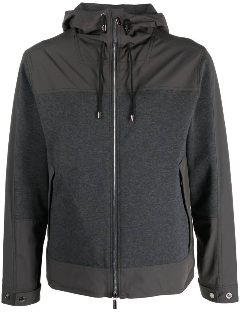 Moorer panelled cotton hooded jacket - Grey von Moorer