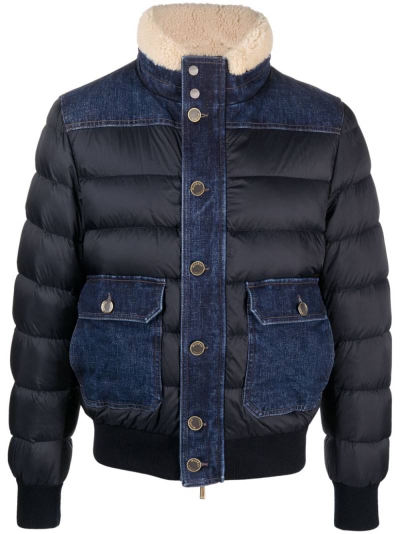 Moorer panelled padded jacket - Blue von Moorer