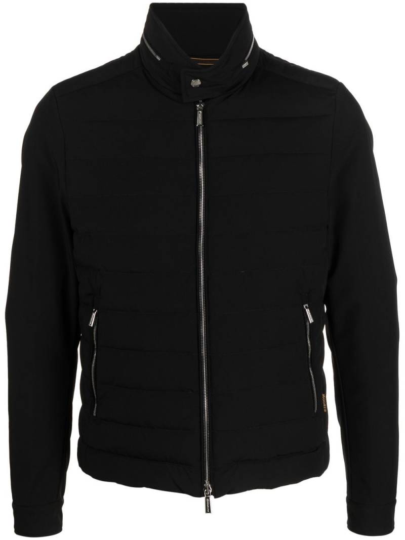 Moorer quilted-finish zip-up jacket - Black von Moorer