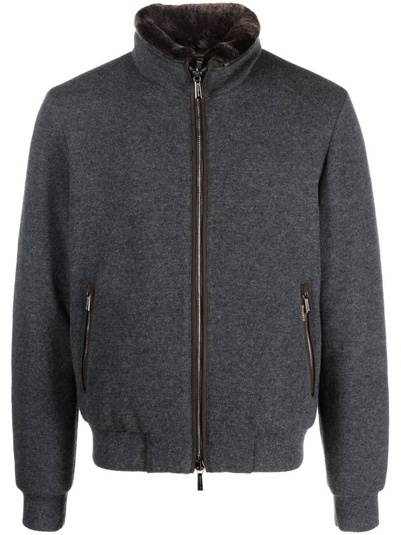 Moorer quilted wool-cashmere jacket - Grey von Moorer