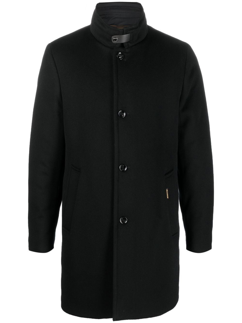 Moorer single-breasted button peacoat - Black von Moorer