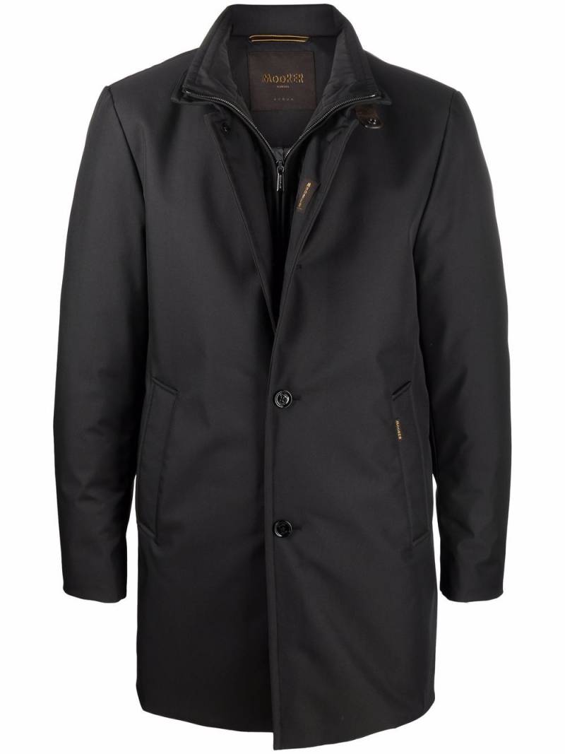 Moorer single-breasted feather-down quilted coat - Black von Moorer