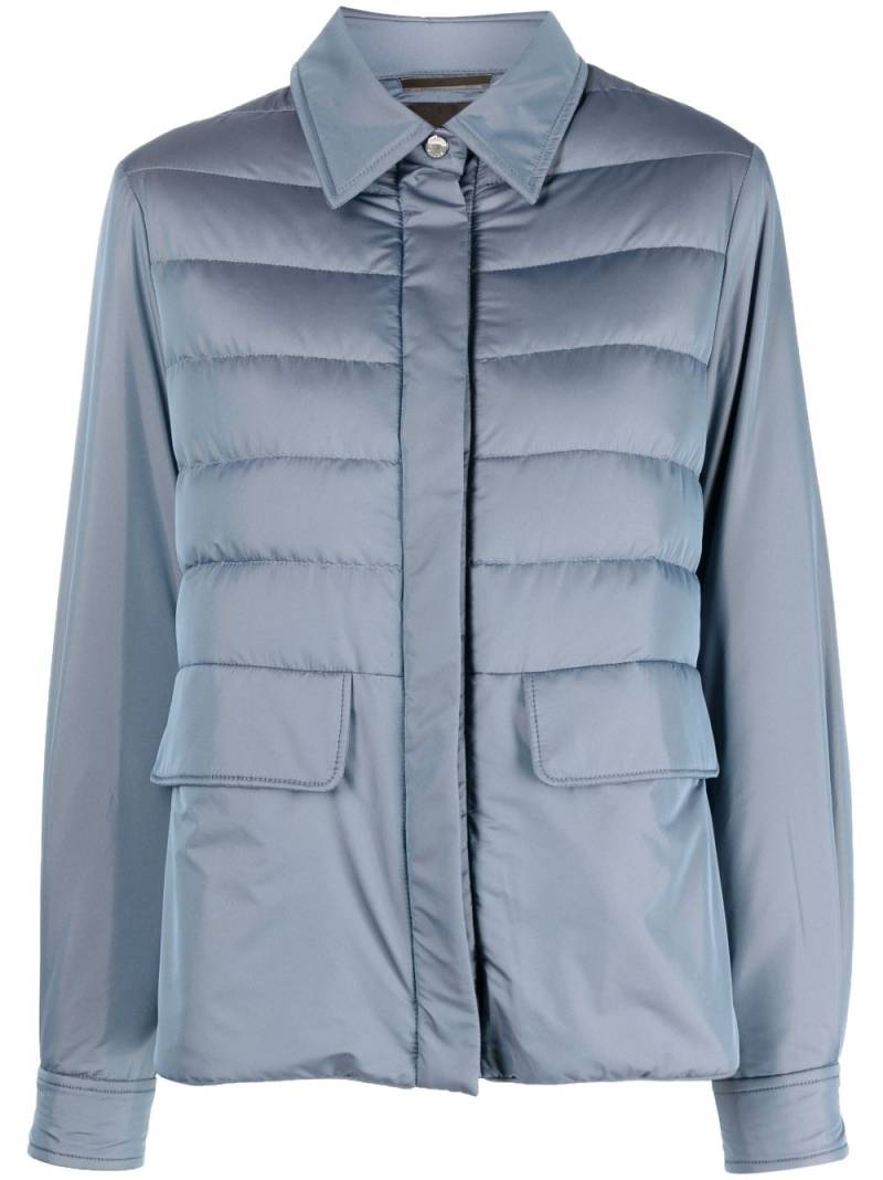 Moorer spread-collar quilted puffer jacket - Blue von Moorer