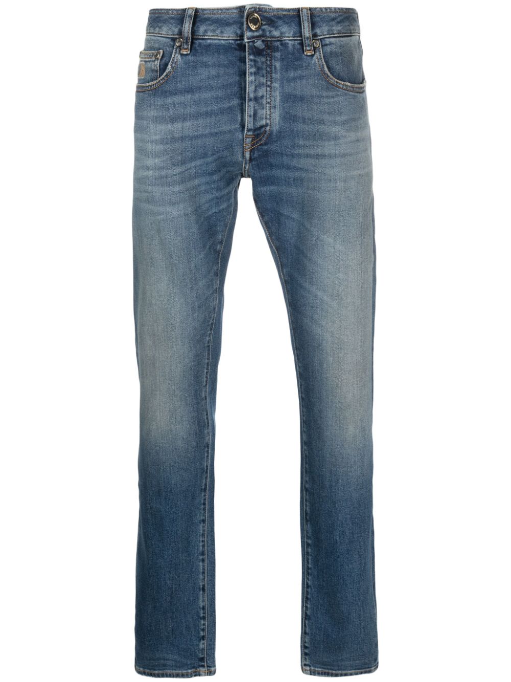 Moorer stonewashed mid-rise jeans - Blue von Moorer