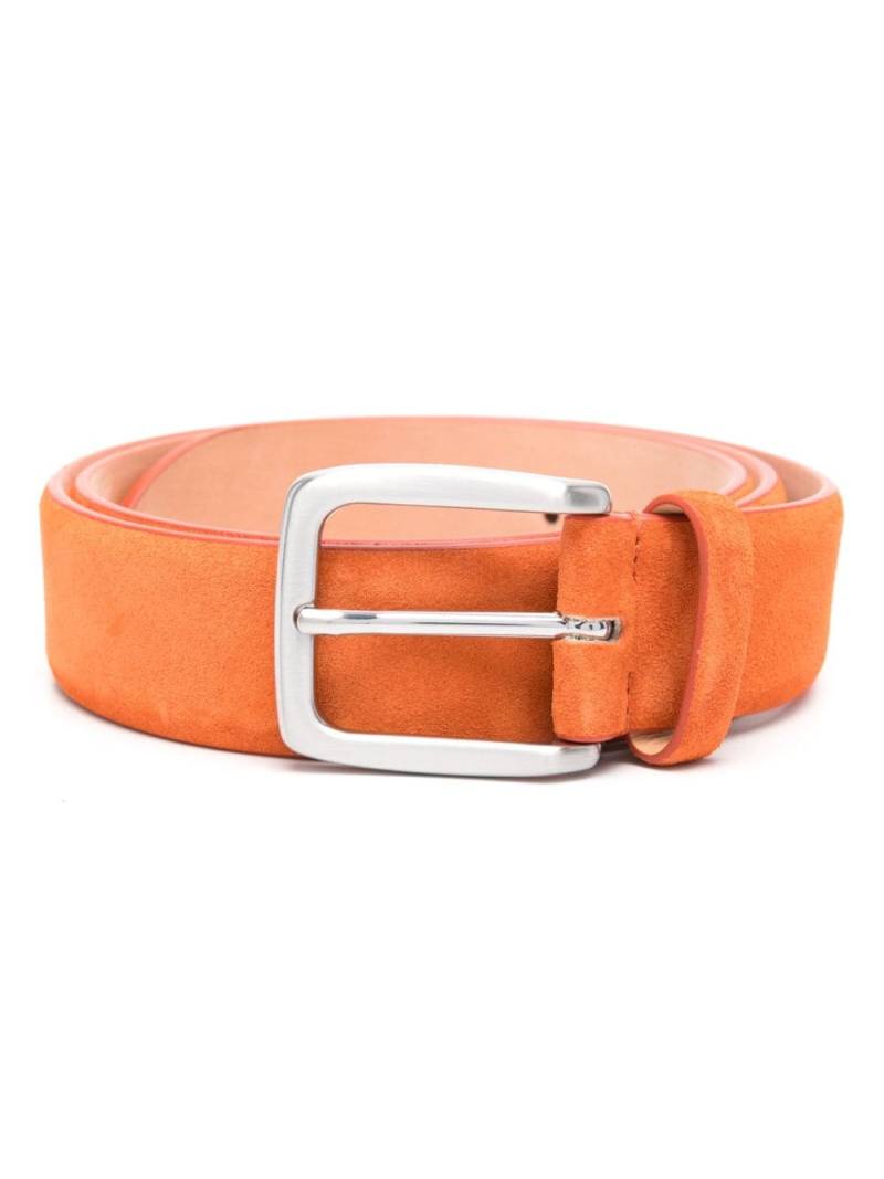 Moorer suede buckle belt - Orange von Moorer