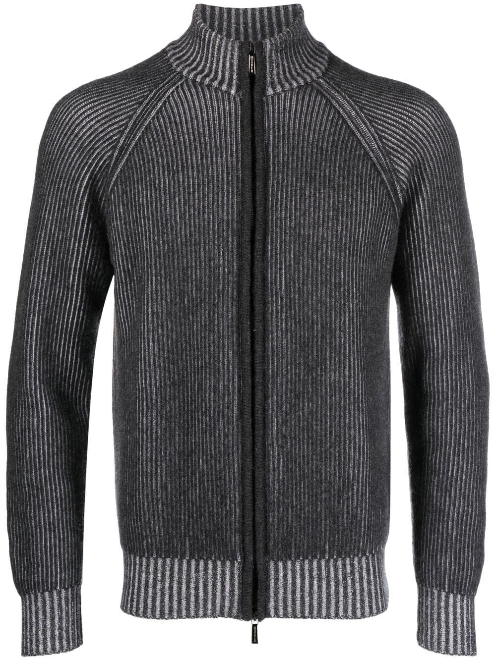 Moorer zip-up cashmere jumper - Grey von Moorer