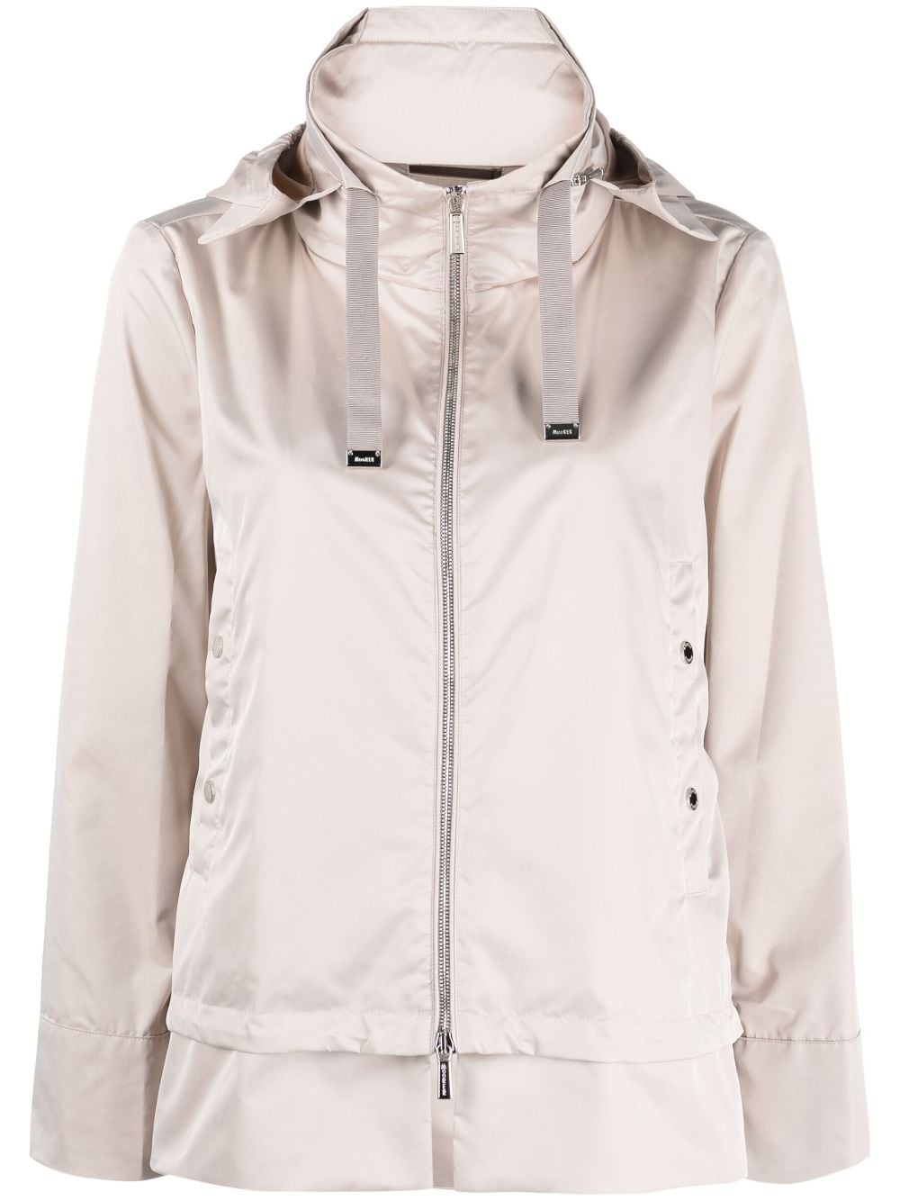 Moorer zip-up hooded coat - Neutrals von Moorer