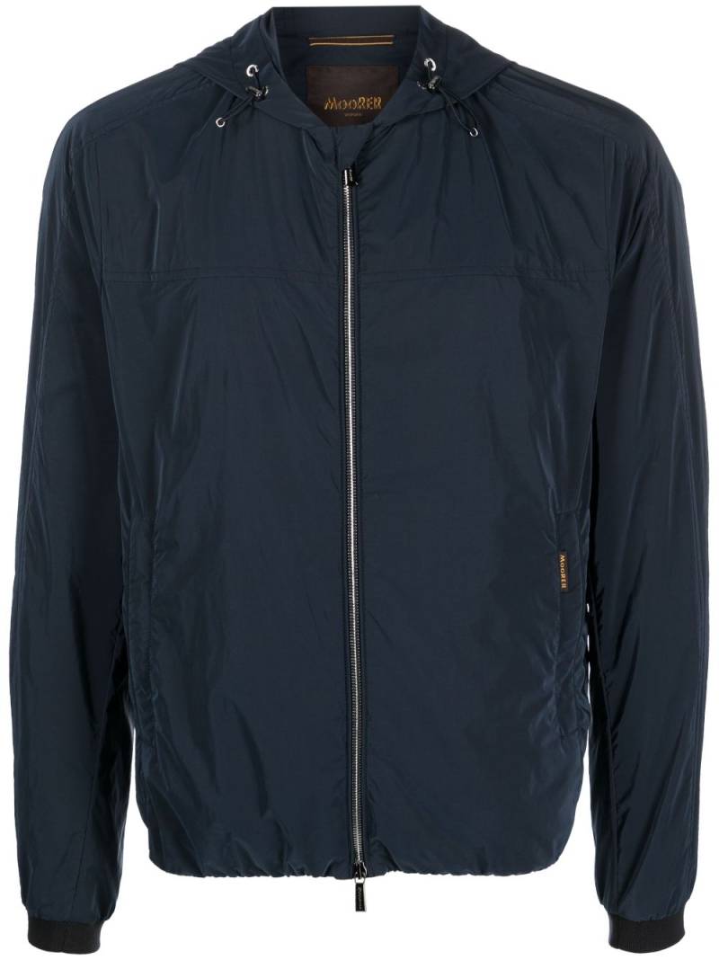 Moorer zip-up hooded jacket - Blue von Moorer