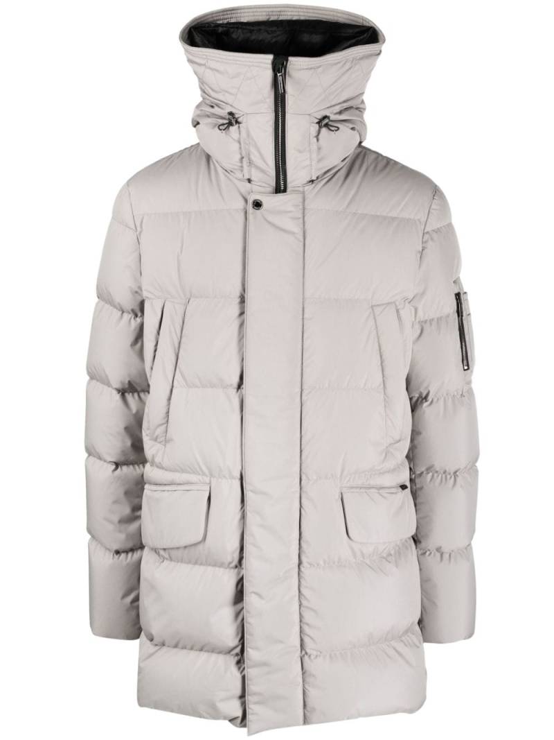 Moorer zip-up padded down jacket - Grey von Moorer