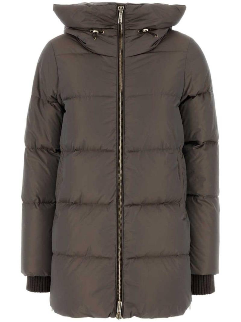 Moorer zipped padded coat - Brown von Moorer