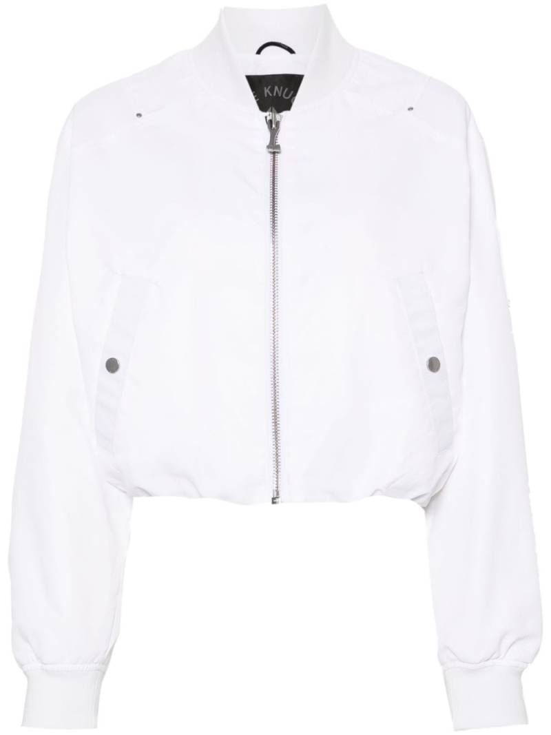 Moose Knuckles Rougemont logo-appliqué cropped jacket - White von Moose Knuckles