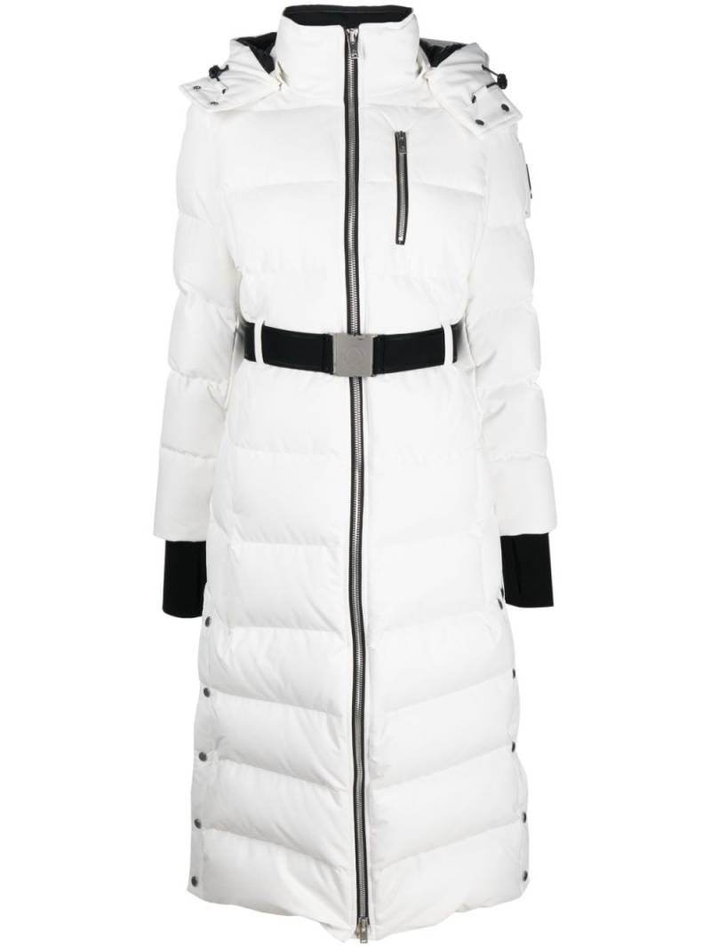 Moose Knuckles belted padded coat - White von Moose Knuckles