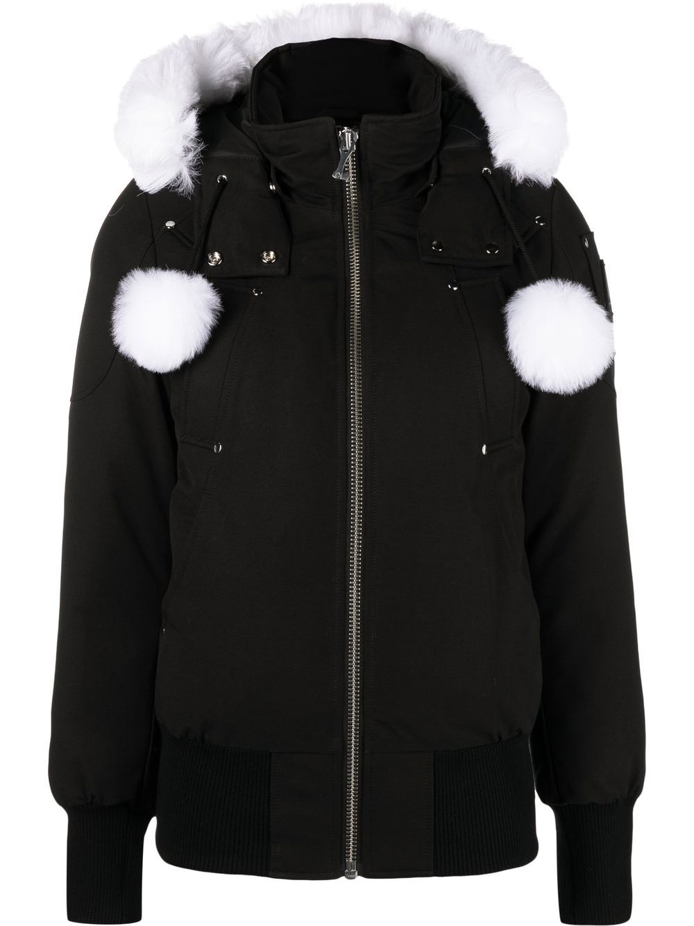 Moose Knuckles feather down hooded jacket - Black von Moose Knuckles