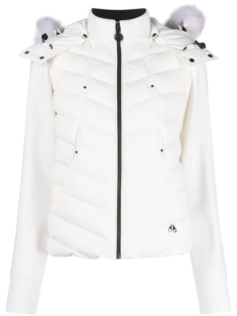 Moose Knuckles hooded panelled padded jacket - White von Moose Knuckles