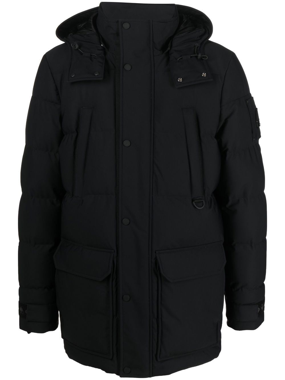 Moose Knuckles hooded puffer jacket - Black von Moose Knuckles