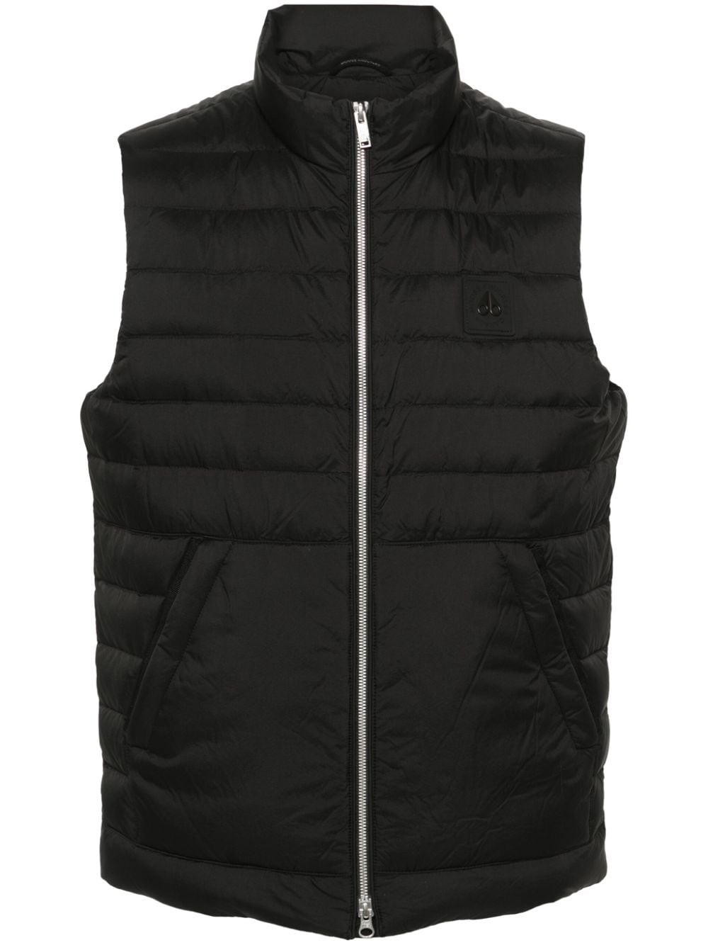 Moose Knuckles logo-patch padded gilet - Black von Moose Knuckles