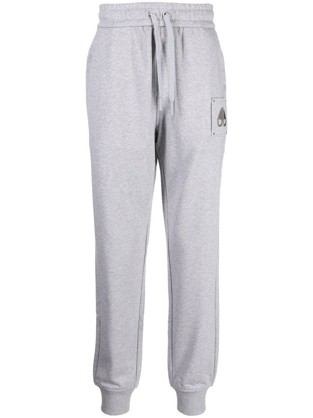 Moose Knuckles logo-plaque drawstring trousers - Grey von Moose Knuckles