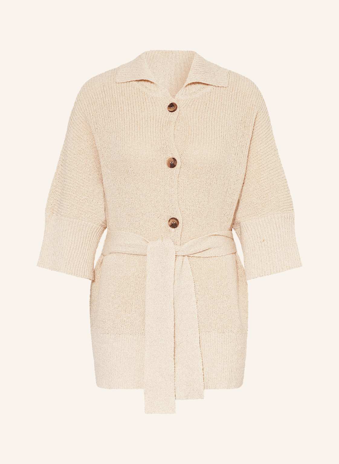 More Strickjacke Mit Glitzergarn Und 3/4-Arm beige More Strickjacke Mit Glitzergarn Und 3/4-Arm beige von More