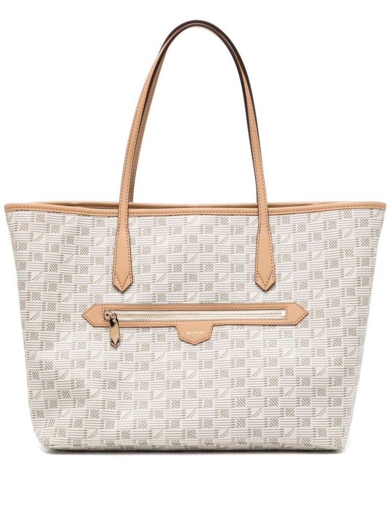 Moreau Saint Tropez leather tote bag - Neutrals von Moreau