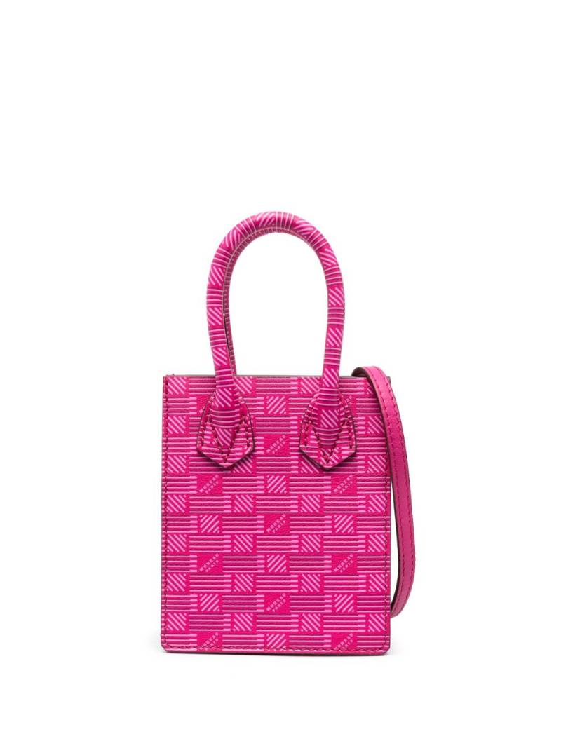 Moreau logo-print leather shoulder bag - Pink von Moreau