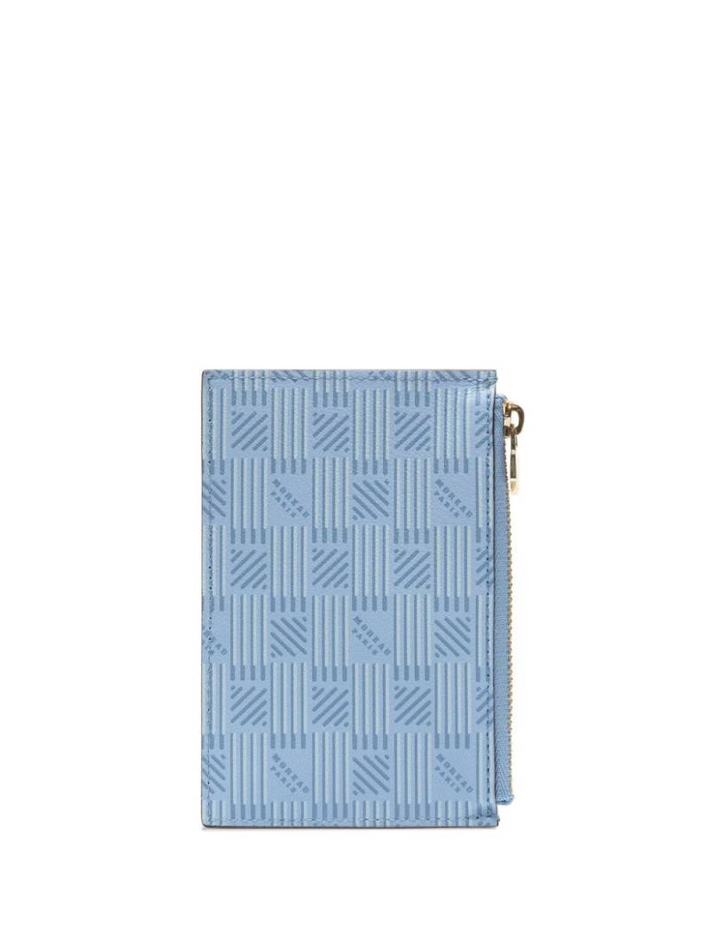 Moreau logo-stamp leather wallet - Blue von Moreau