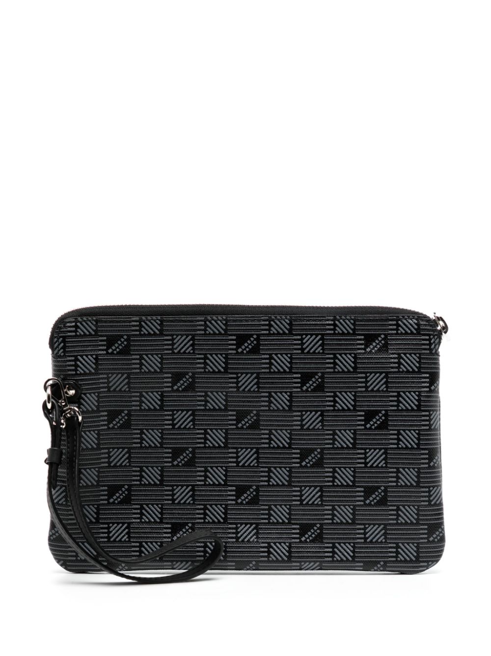 Moreau monogram-print leather clutch bag - Black von Moreau