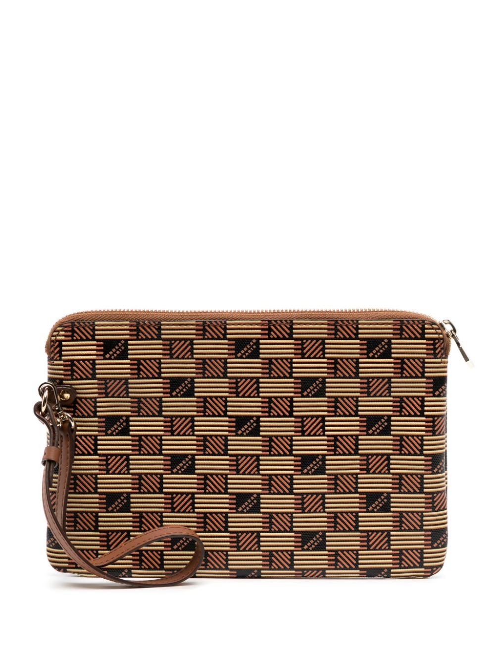 Moreau monogram-print leather clutch bag - Multicolour von Moreau