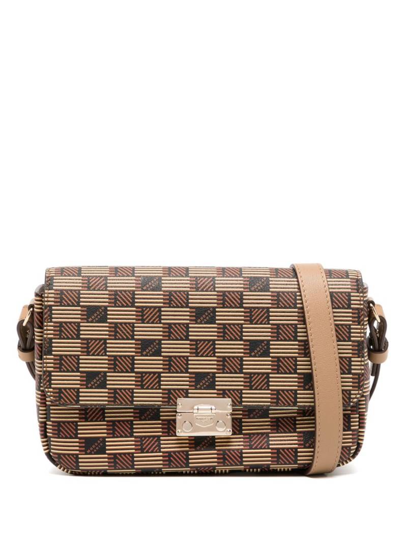 Moreau monogram-print leather shoulder bag - Brown von Moreau