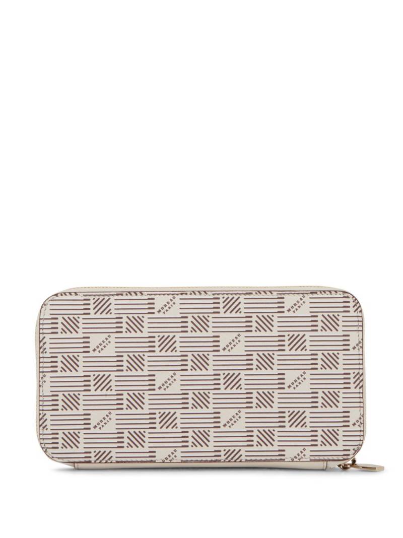 Moreau monogram-print leather wallet - Neutrals von Moreau