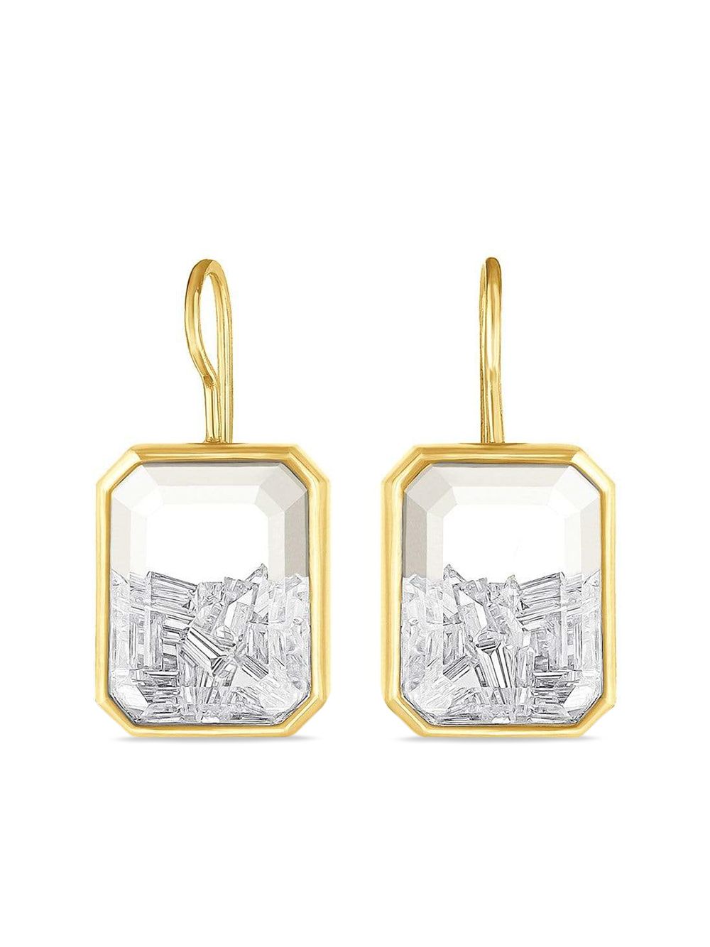 Moritz Glik 18kt yellow gold Esmeralda diamond shaker earrings von Moritz Glik