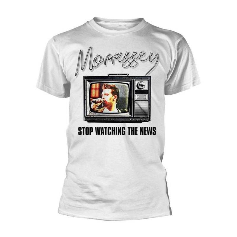 Stop Watching The News Tshirt Damen Weiss M von Morrissey