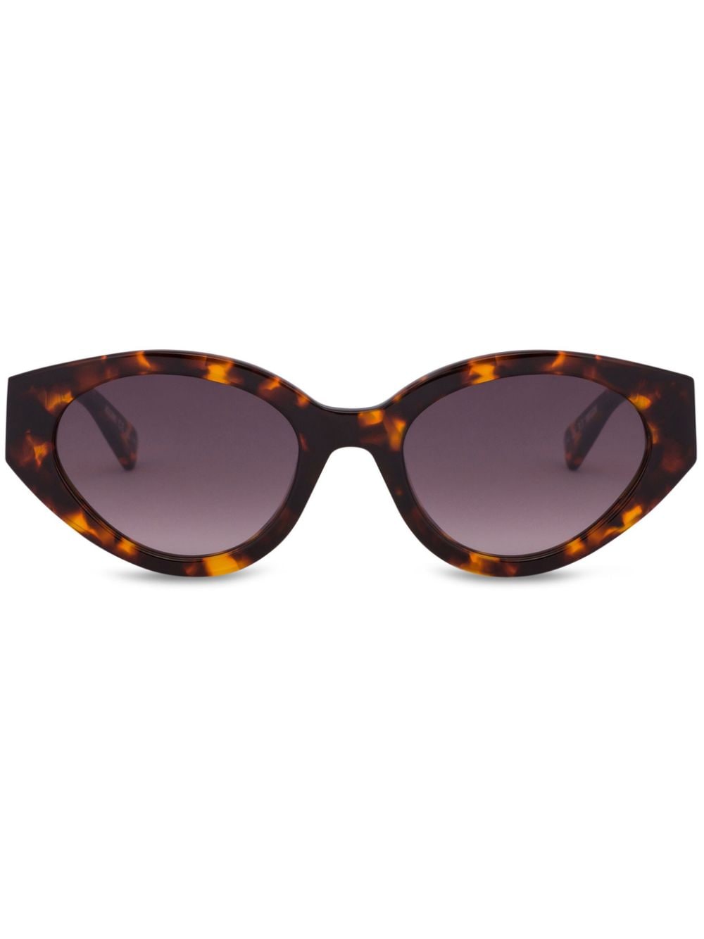 Moschino Eyewear logo-lettering cat-eye sunglasses - Brown von Moschino Eyewear