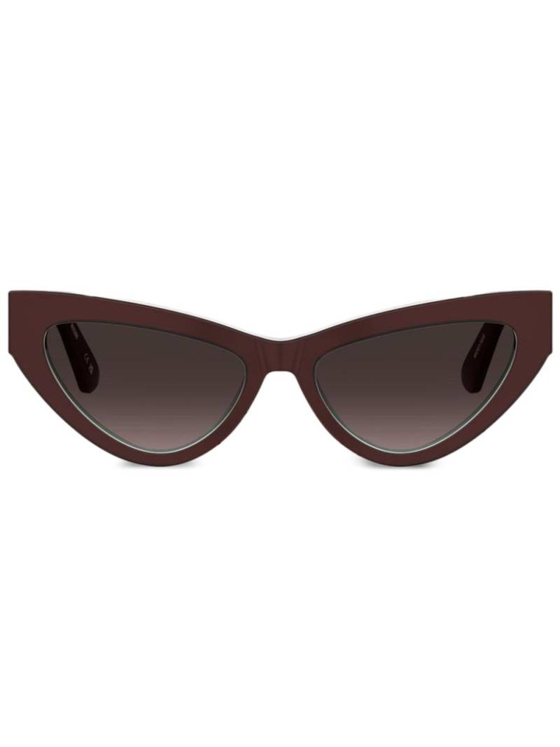 Moschino Eyewear logo-plaque sunglasses - Red von Moschino Eyewear